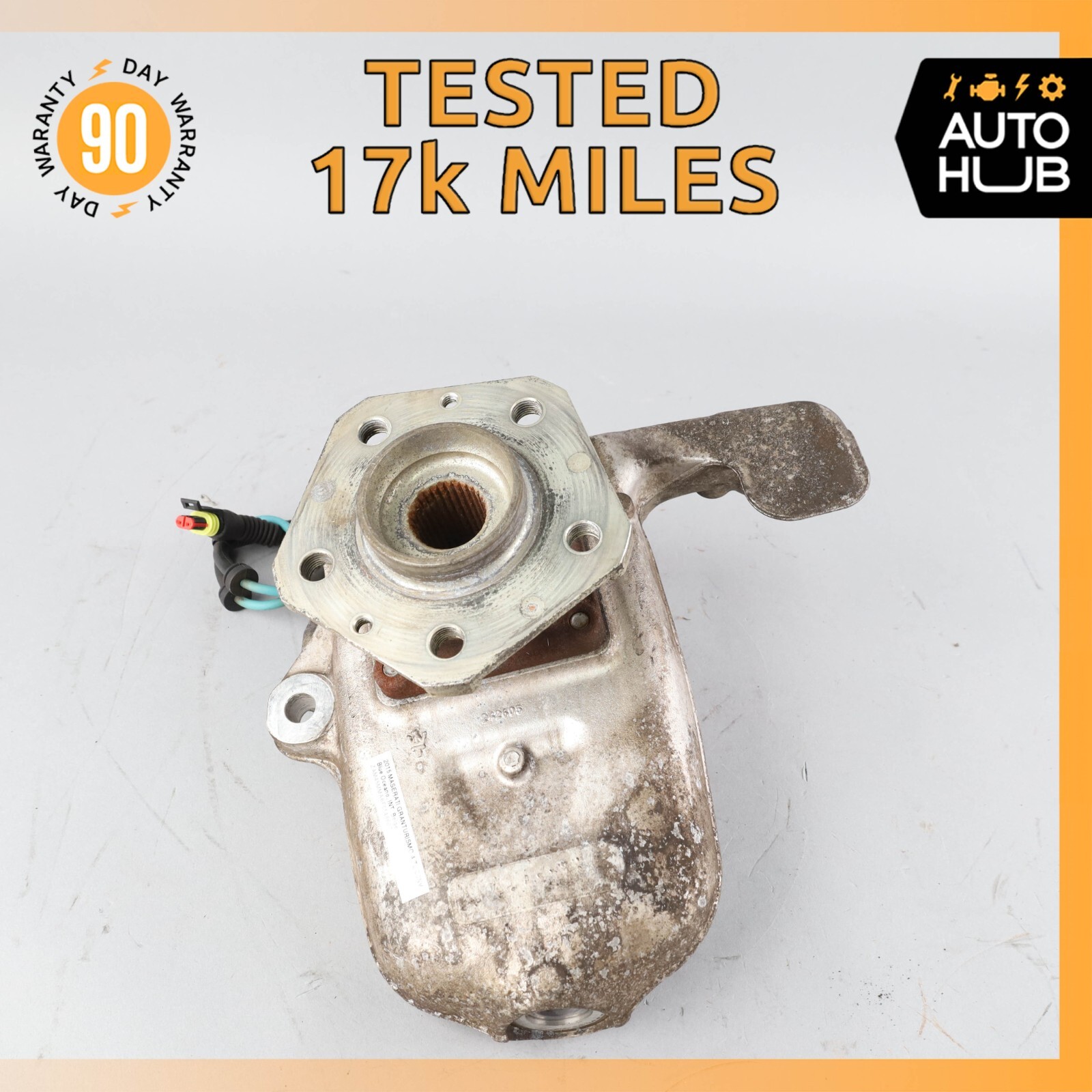 11-19 Maserati GranTurismo S M145 Front Right Side Spindle Knuckle Hub OEM 17k