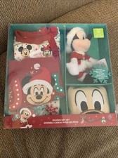 NEW Disney Santa Mickey Mouse Christmas Holiday Baby Gift Set Size 0-3 Months