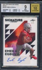 Emeka Egbuka Rookie 2023 Leaf Signature Series Space (Ser #d 1/1) #BAEE1 BGS 9