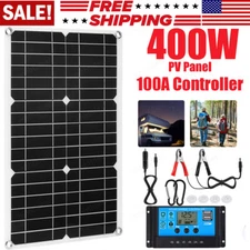400W 12V Solar Panel Kit Battery Home Off Grid Battery Charger with Controller