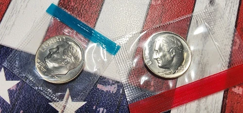 1973 P & D Roosevelt Dime Set (2 Coins) *MINT CELLO* *FREE SHIPPING*