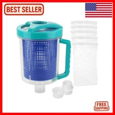 In-line Pool Leaf Catcher Canister with Mesh Basket & Skimmer Socks – Effortl...