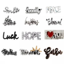 ORIGAMI OWL ~ SMILE,FAMILY,PEACE,BRAVE,,BLESSED,LUCK,HOPE,BELIEVE,MIRACLE,GATHER