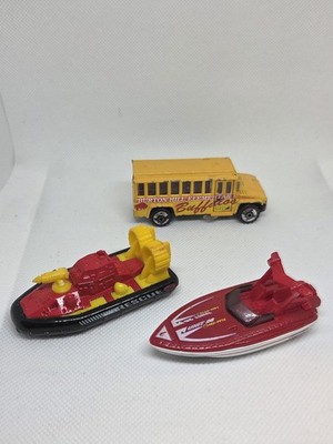Matchbox Lot Of 3 Burton Hill Bus, Tower Boat, Rescue Hovercraft 