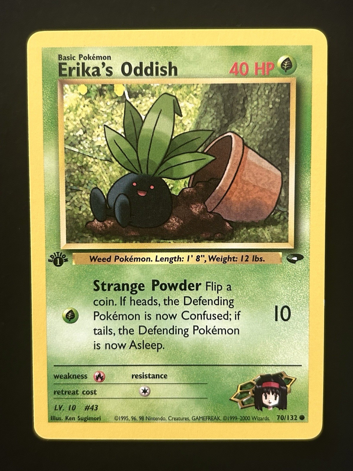 Erika's Oddish 70/132 Gym Challenge 1st Edition - NM