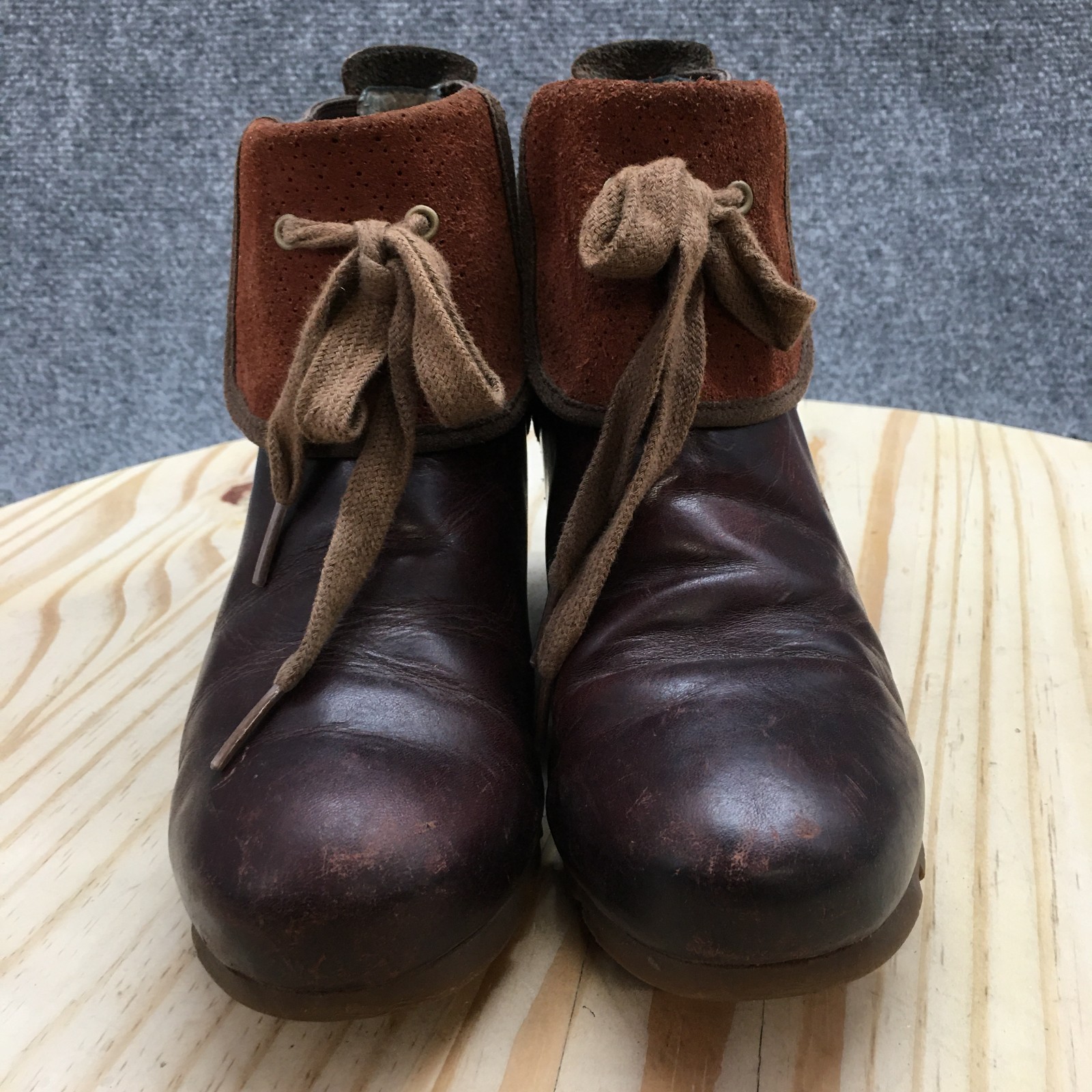 Stivali Merrell donna 7 5 cannella lisci chelsea zeppa stivaletti pelle marrone