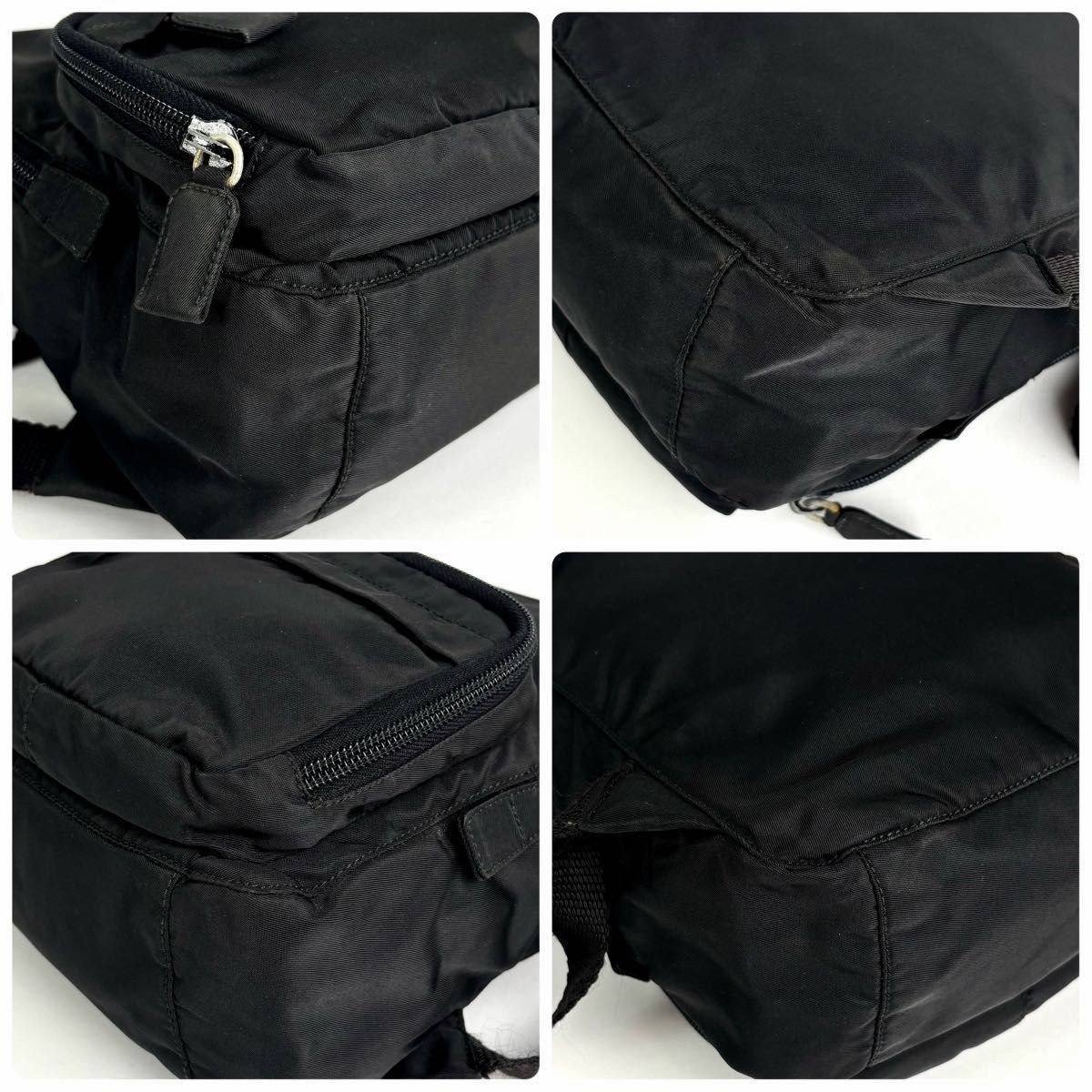 Good condition PRADA triangular logo triangle bac… - image 9