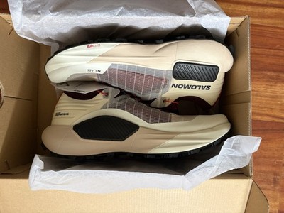 Salomon S/LAB GENESIS Running Sneakers Ivory Chocolate Black Low Top Lace Up