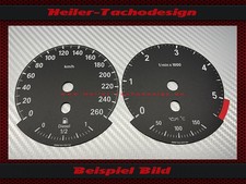 Tachoscheiben f�r BMW E63 635d 2008 260 Kmh 5500 UPM �ltemperatur Anzeige 50 100