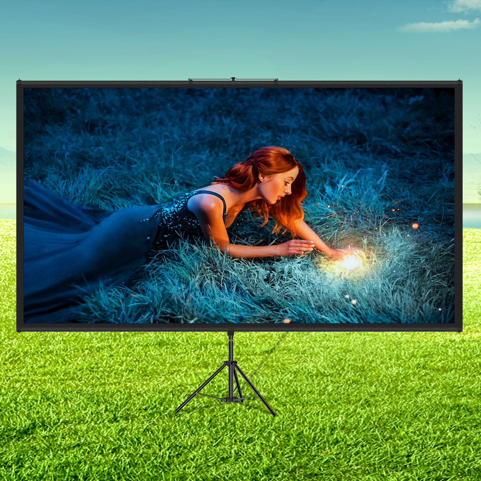 Écran de projection avec trépied VEVOR anti-pli portable pour présentations nettes
