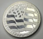 1 TROY OZ .999 FINE SILVER LIBERTY EAGLE AMERICAN FLAG RI7