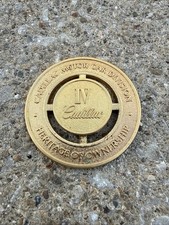 Cadillac IV Heritage of Ownership Gold Tone Metal Grille Medallion Emblem