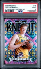 2024-25 Panini Mosaic Pink Fast Break Introductions Dalton Knecht PSA 9 /20