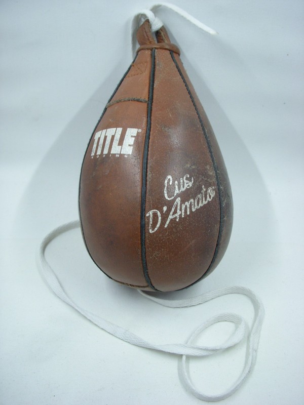 TITLE Boxing Cus D'Amato Brown Leather Slip Bag Pre Qwned