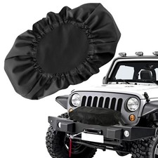 Qflrgon Heavy-duty Waterproof Winch Cover For 8500-17500 Lbs Winches Black