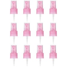 12 Pcs Pink Spray Bottle Top, 20/410 Fine Mist Sprayer Stripe Plastic Top