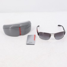 Prada Linea Rossa Sport Sunglasses PS 51LS Gunmetal Gray Gradient Wrap w/ Case