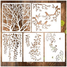 Stencils Large Tree Bird Branches for Painting Wood Canvas Wall Furniture Crafts