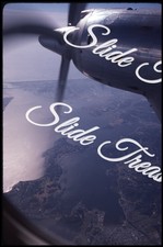 Aircraft Propeller Wing Aerial View 35mm Slide 1970s Kodachrome