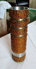 Brutalistische Edelstahl-Vase Aus Metall