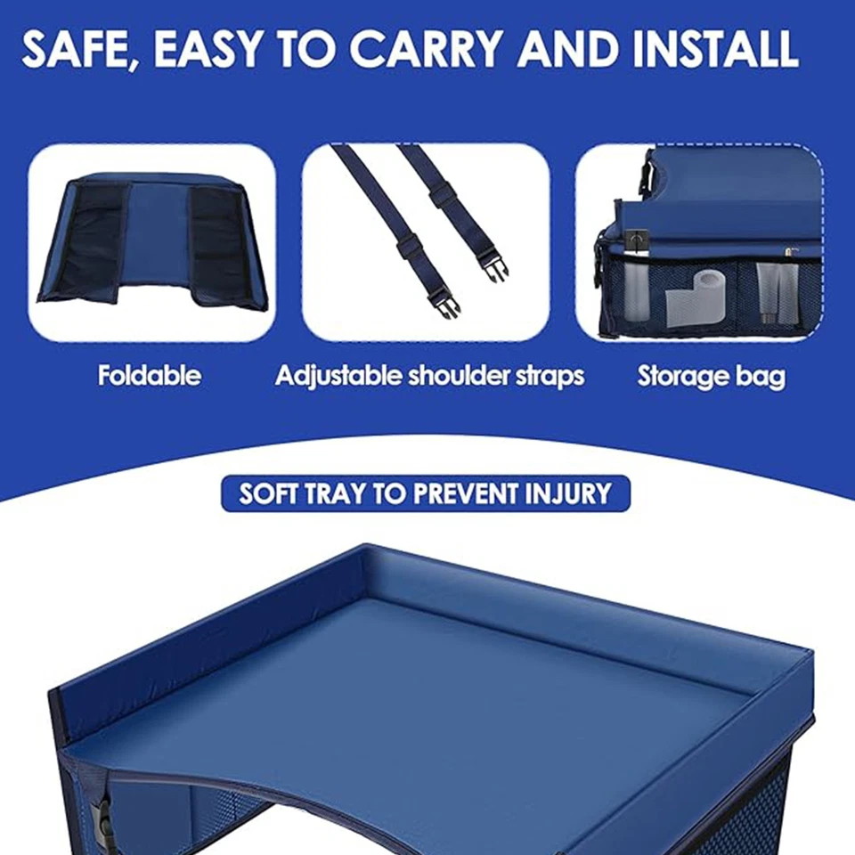 Kids Car Seat Travel Tray  Activity Tray Table For Toddler Baby Travel Desk - Image 4 of 4