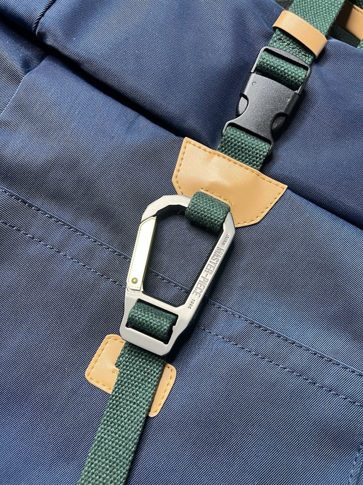 MASTERPIECE Backpack Polyester BLU Green Roll Top… - image 2