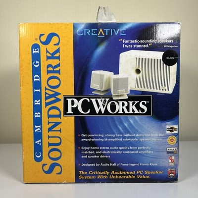 VTG Cambridge Soundworks PC Speakers by Henry Kloss Black Creative Labs - READ