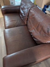 Brown Leather Sofa 3 Seater
