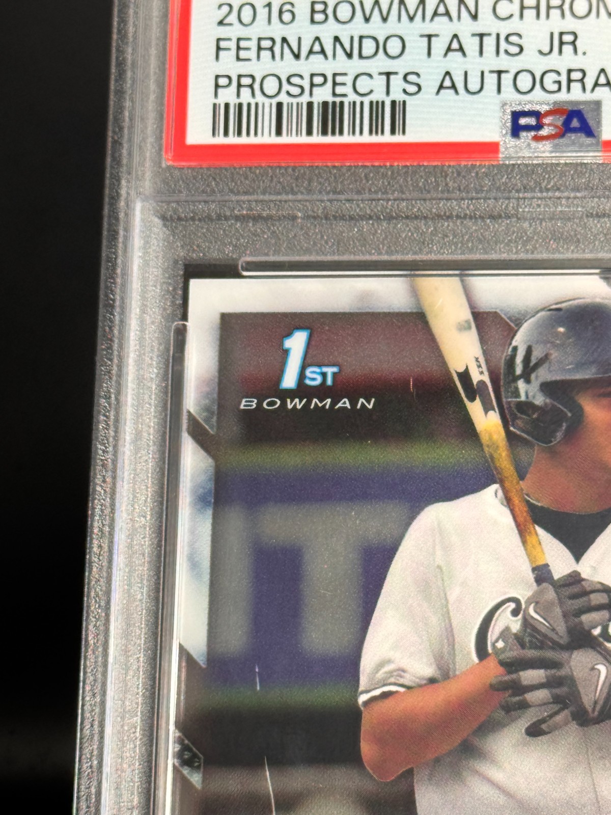 Fernando Tatis Jr. 2016-17 Bowman Chrome Prospect Auto #CPA-FT PSA 9 view 5