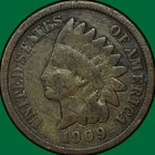 1909 Indian Head Cent Very Good VG Coin #38649