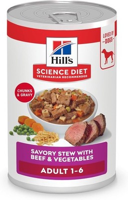 Adult 1-6 Adult 1-6 Premium Nutrition Wet Dog Food Beef & Vegetables Stew 12.8