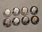1993 S-1999 S & 2002 S Roosevelt Dimes 90% Silver Proof-8 US Silver Coin lot