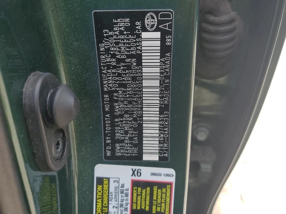 Driver Left Air Bag Sedan Driver Knee Fits 14-19 COROLLA 3022197 - Изображение 4 из 4