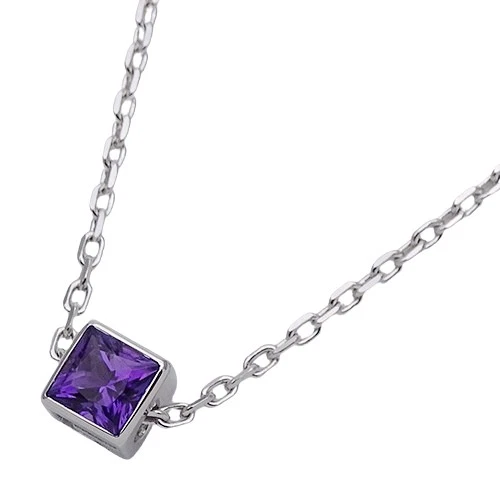 Gucci G cube Necklace amethyst K18WG P0032982