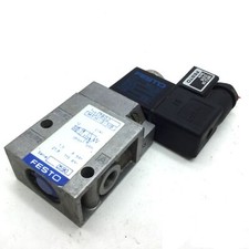 Festo MFH-3-1/8 MSFG-24 Solenoid Valve 2-Pos 3-Way Ports: G1/8 24VDC LED MFLZ-24