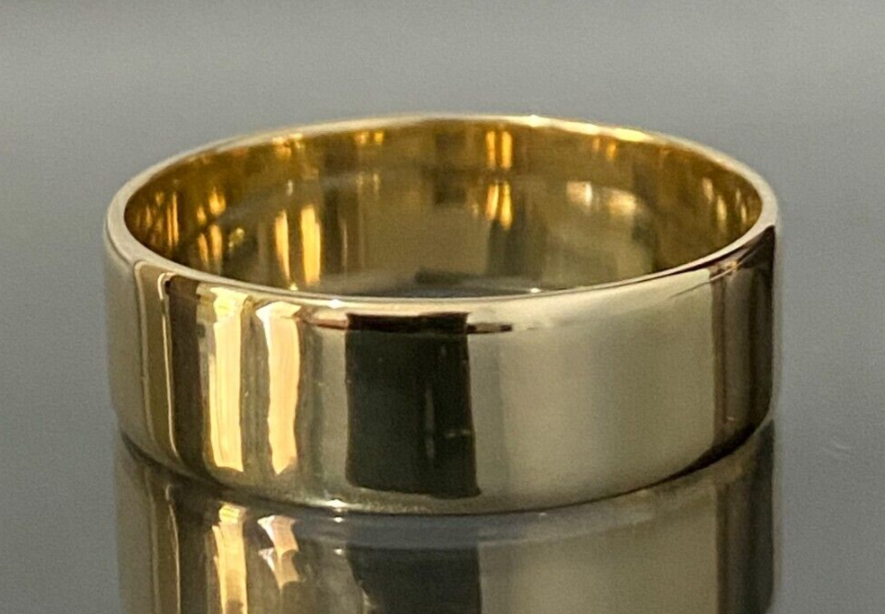 9K Yellow Gold Men's Wedding Band Ring Size Z+3.5 eBay