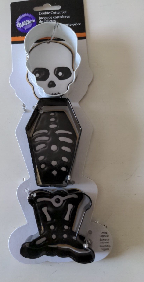 NEW Wilton Skeleton Coffin Cookie Cutters Halloween