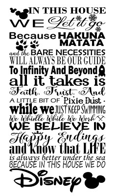 Die Cut Vinyl Wall Decal Quote House Rules 11.5 X 22  Words Decor Lettering