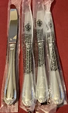 Lenox Stainless CHANDELLE Set of 4 SOLID Dinner Knives Unused  Glossy 18/10