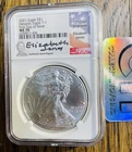 2021 SILVER EAGLE NGC MS70 ELIZABETH JONES SIGNED FIRST DAY OF ISSUE FDI TYPE 1