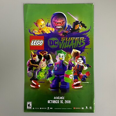 LEGO Super Schurken Videospiel PS4 Xbox One DC WB 2018 Vintage Retro Werbung