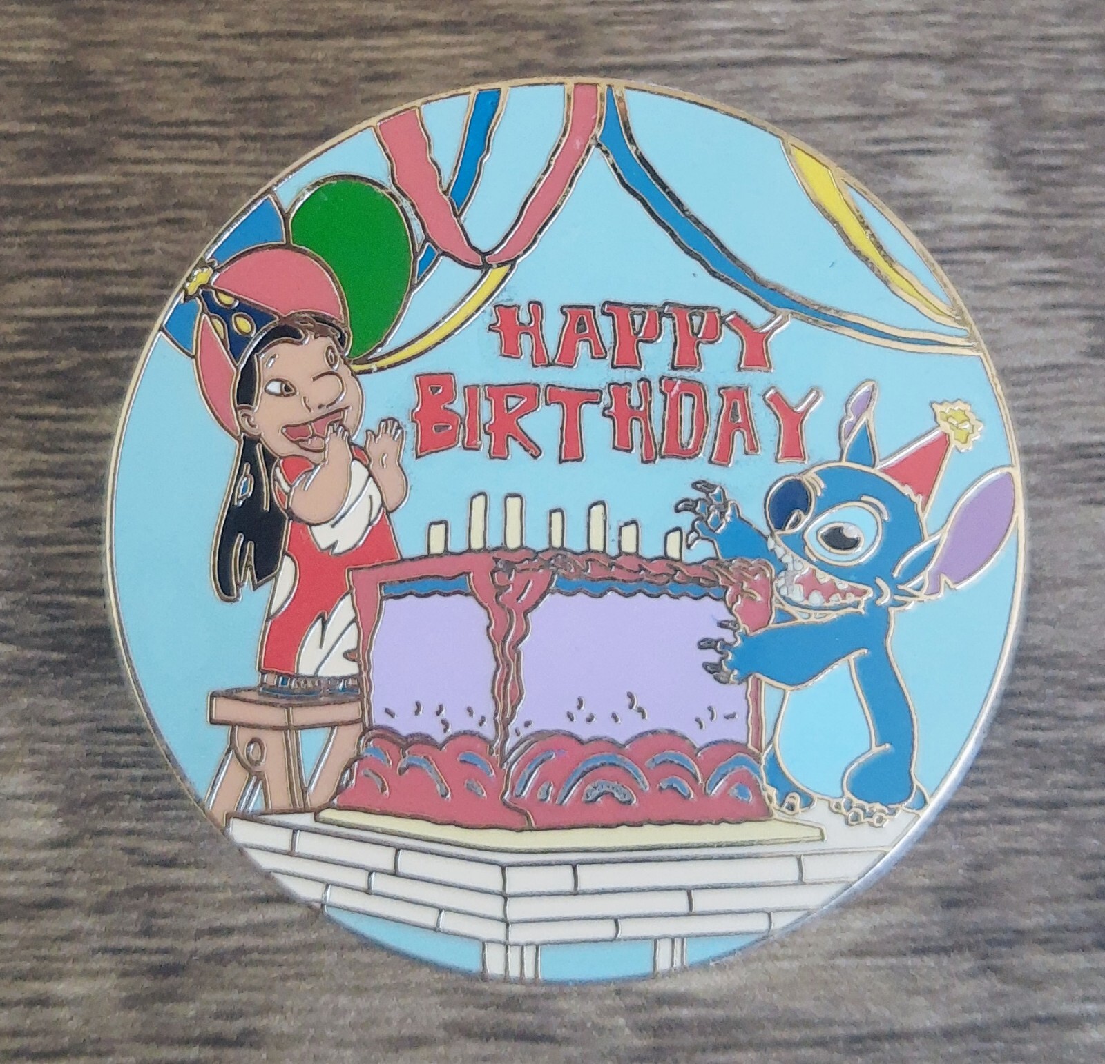 Disney Lilo & Stitch 2004 Collectible Happy Birthday Pin