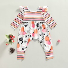 NEW Pumpkin Girls Long Sleeve Romper Jumpsuit 18M 24M 3T