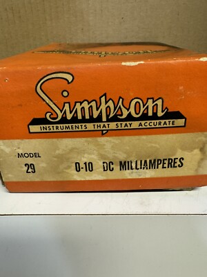 Simpson Model 29 Panel Meters - Model 29