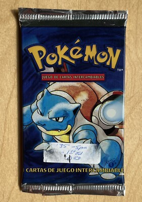 Pokémon 1st Edition Base Set Spanish Factory Sealed Booster Pack