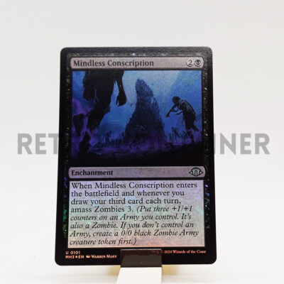 MTG Magic MH3 Modern Horizons 3 - 1x FOIL EN NM 0101 U Mindless Conscription