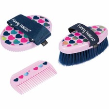 Cleaning set -Funny Horses Hearts- pink