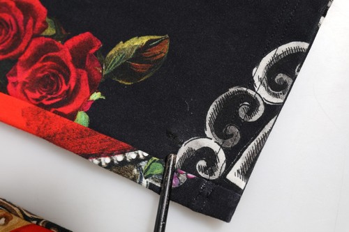 DOLCE & GABBANA Kids Pants Multicolor Floral Heart Cotton Leggings Tag 10 240usd - Picture 7 of 7