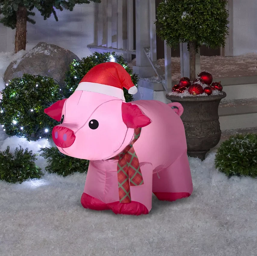 Pig Outdoor Christmas Decoration