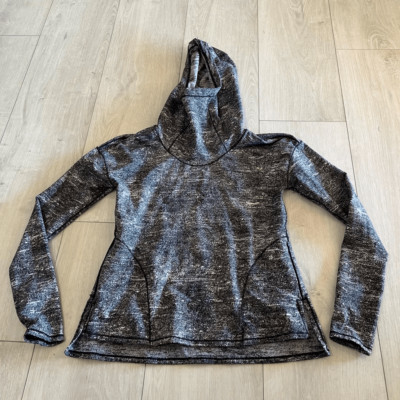 Lululemon Forever Endeavour Long Sleeve Rush Jacquard Black White Size 4